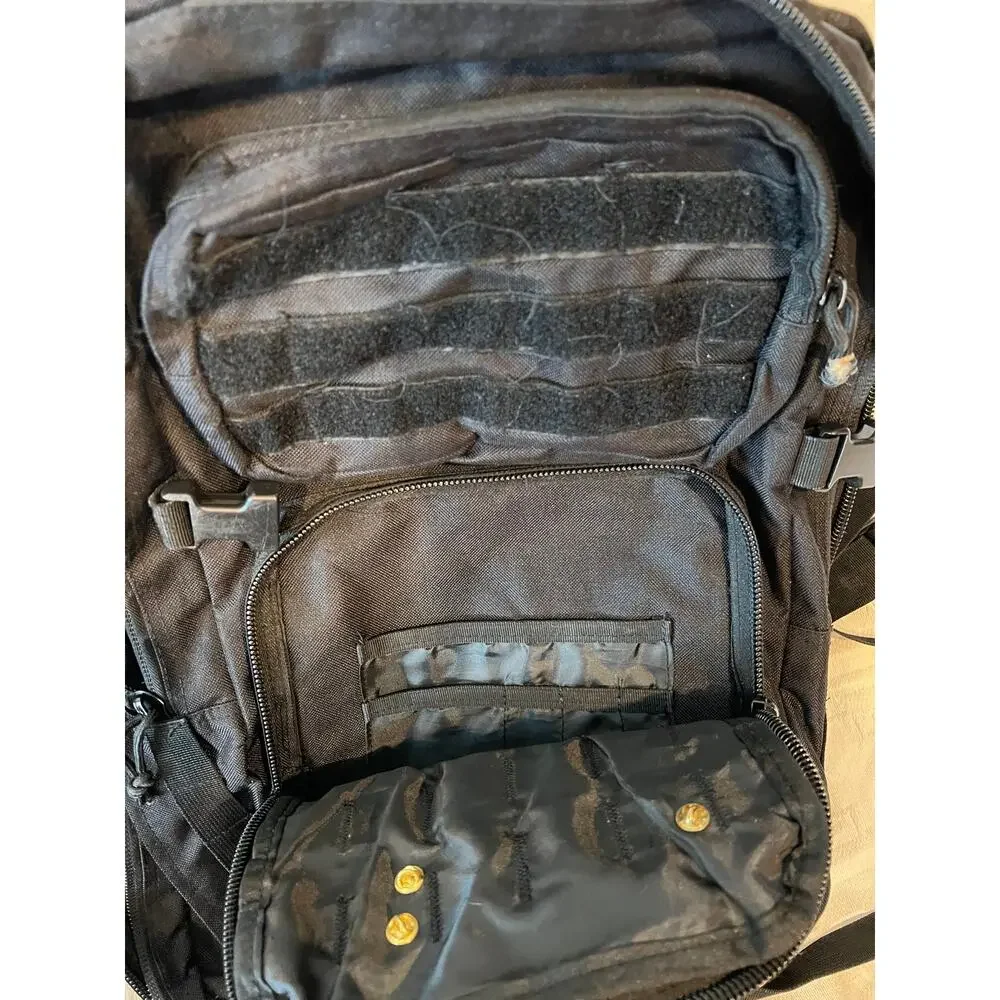 Generic Black Tactical Backpack w Pin